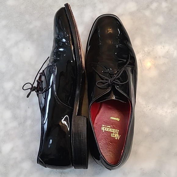 Vintage Allen Edmonds Black Patent Spencer Dress Shoes sz 10 EEE - Picture 2 of 6